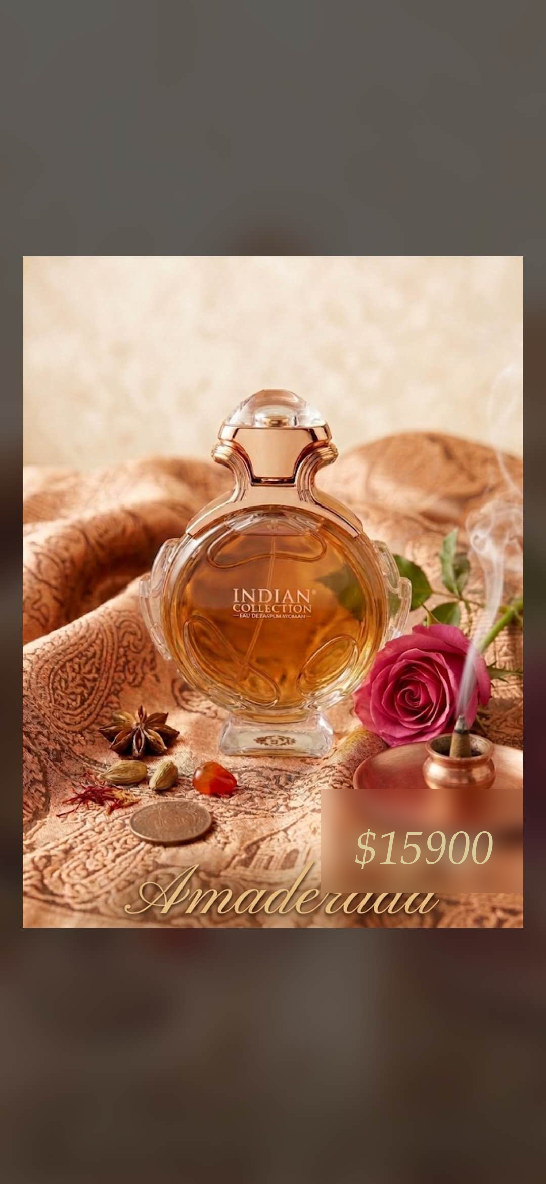 Women's perfume close-up display.